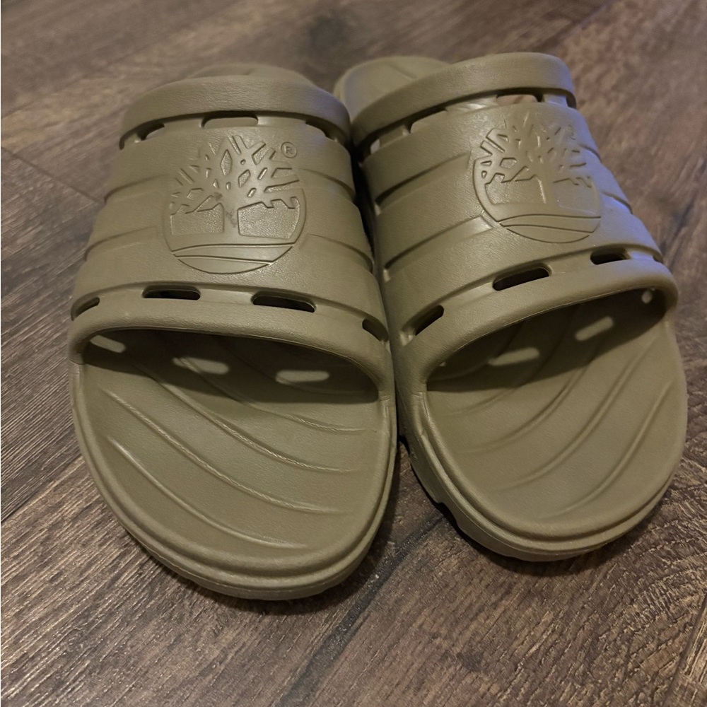 Timberland Khaki Slide Sandals - Like New